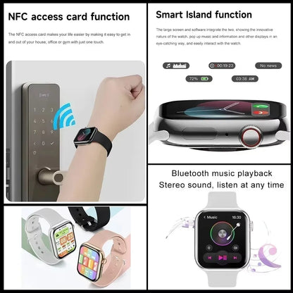 New GPS Smart Watch Series 10 For Apple Watch 10 Memory Music Video Bluetooth Call Waterproof NFC Smartwatch For Android IOS