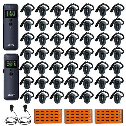 Wireless Tour Guide System 1 Transmitter + 20 Receivers With Charger For Travel Agency Museum Teaching Tour Church