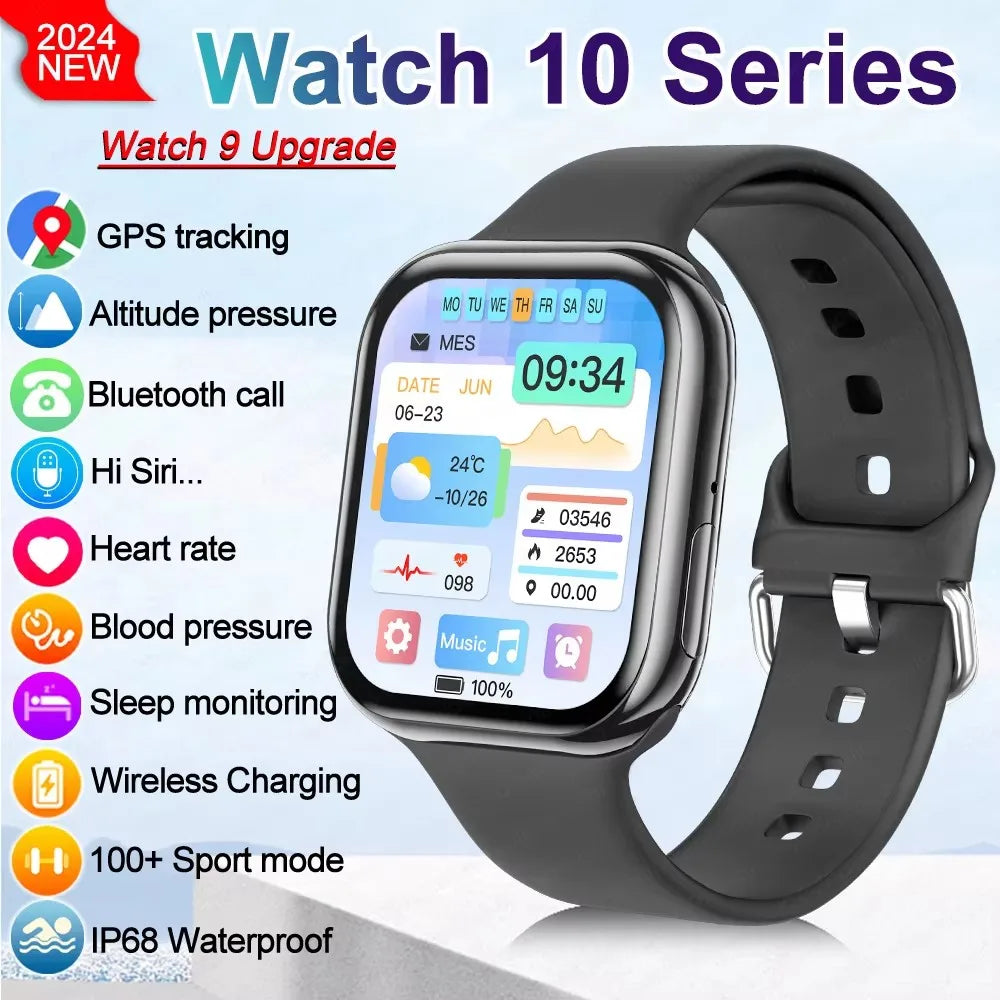 New GPS Smart Watch Series 10 For Apple Watch 10 Memory Music Video Bluetooth Call Waterproof NFC Smartwatch For Android IOS