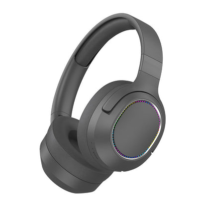 NNEDSZ Gray P2963 Wireless Bluetooth Headphones with LED Light, Hi-Fi Sound, and Sport Design