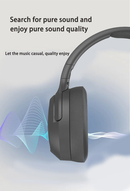 NNEDSZ Gray P2963 Wireless Bluetooth Headphones with LED Light, Hi-Fi Sound, and Sport Design
