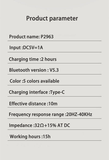 NNEDSZ Gray P2963 Wireless Bluetooth Headphones with LED Light, Hi-Fi Sound, and Sport Design