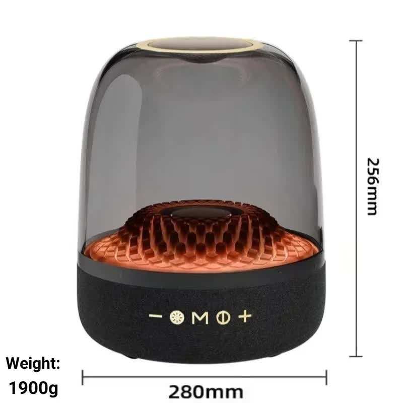 NNEDSZ LP90 White 360° Bluetooth Home Theater Speaker With One Microphone - LED Light Effect, 120W Surround Sound