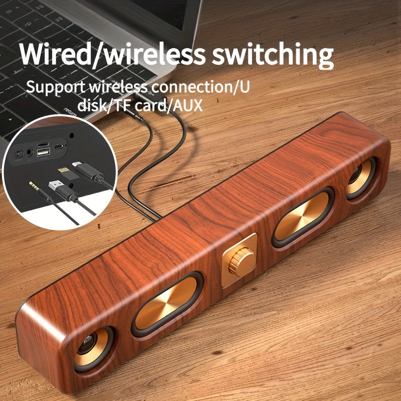 Wireless Dual Bass Speaker with Rechargeable Battery