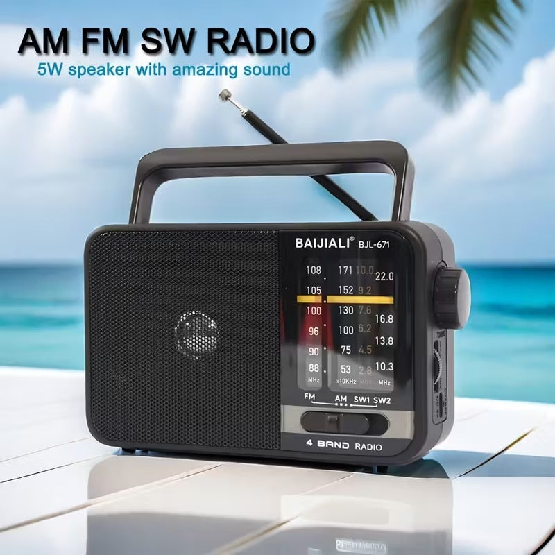 NNETM Portable AM/FM/SW Radio with Voice Recorder